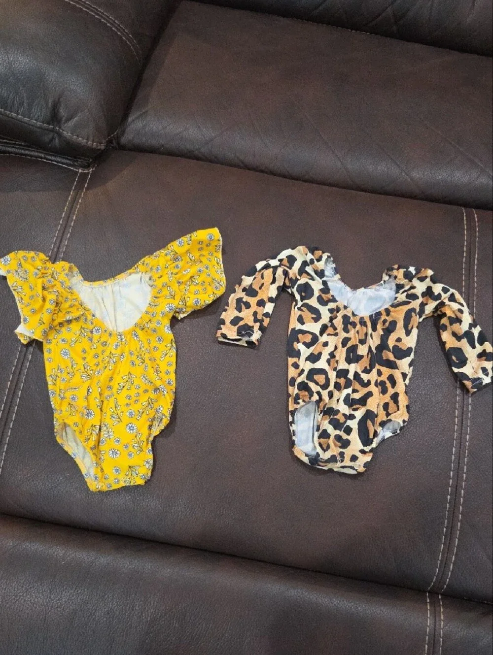 Castle Rose Boutique Size 9-12 Kids Yellow Floral Puff-Sleeve One-Piece Swimsuit